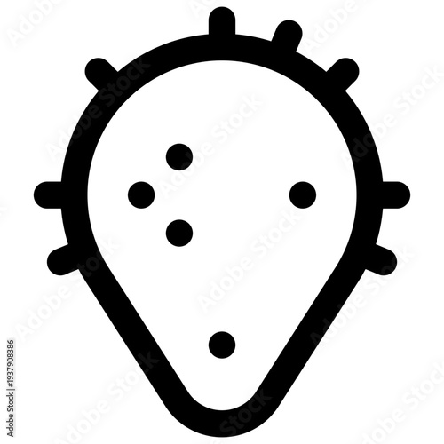 Nopal. Editable stroke vector icon.