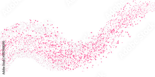 Pink Wave Dot Flow Background