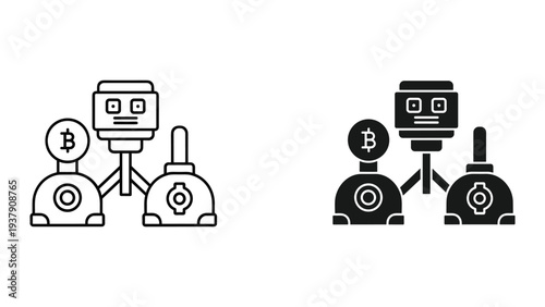 Bitcoin Bot and Robot Interaction for Digital Currency Transactions and Automation