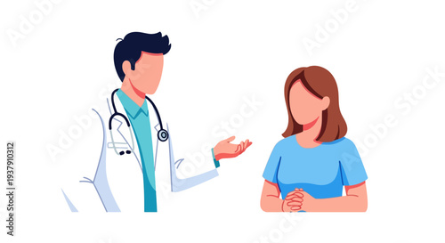 Doctor providing health consultation to female patient