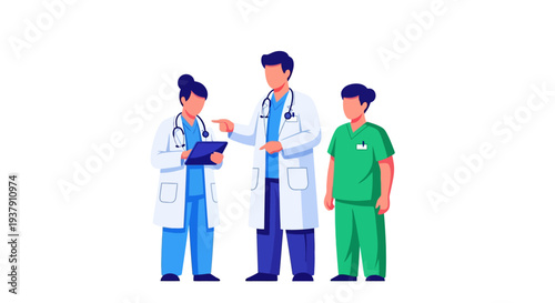 Medical colleagues discussing patient case study