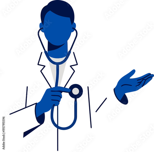 Medical Doctor Holding Stethoscope for Healthcare Professional Day