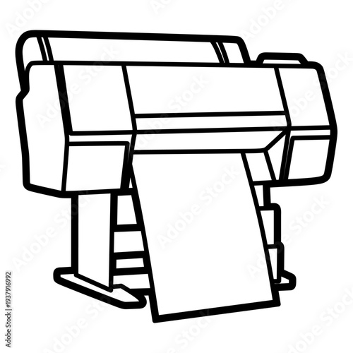 large printer vector, adjustable lines