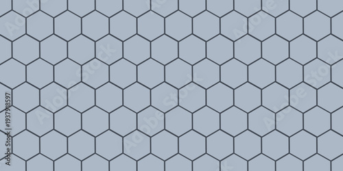 Futuristic, High Tech, light background, with a hexagonal cellular structure. Wall texture with a 3D hexagon tile pattern.