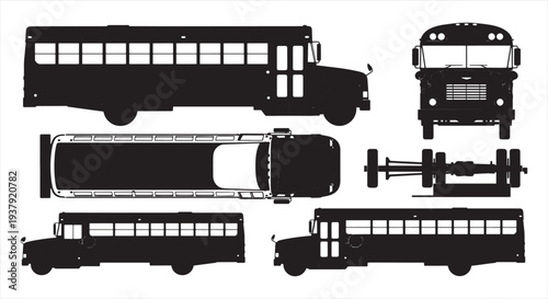 Bus Blueprint Design – Public Transport Vehicle CAD Technical Drawing