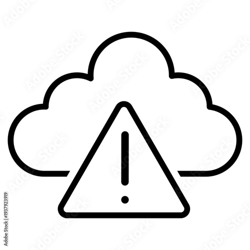 Cloud service vector icon. Cloud storage Illustration sign. Database symbol. Cloud drive logo.