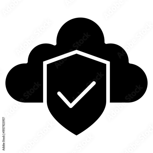 Cloud service vector icon. Cloud storage Illustration sign. Database symbol. Cloud drive logo.