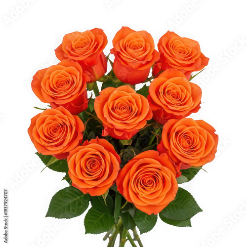 A bouquet of orange roses