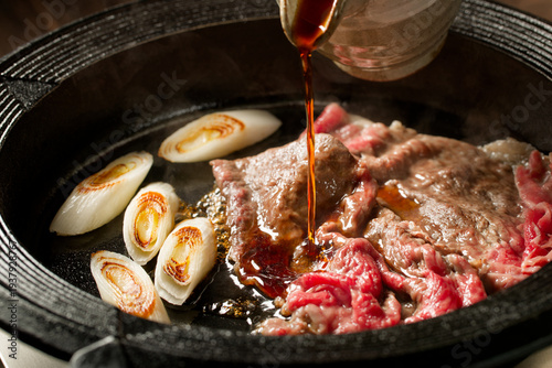 すき焼き（牛肉と長ネギ）