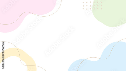 カラフルな幾何学的な模様の背景、16対9の横長サイズ