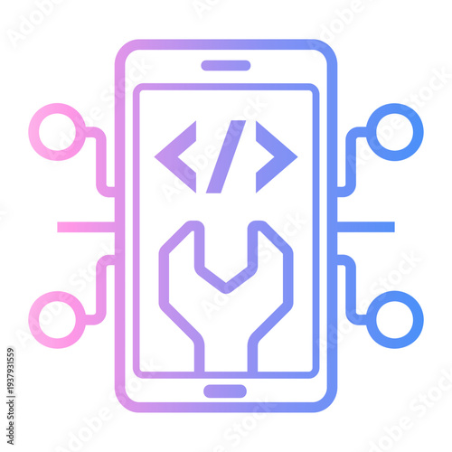 software development Line Gradient Icon