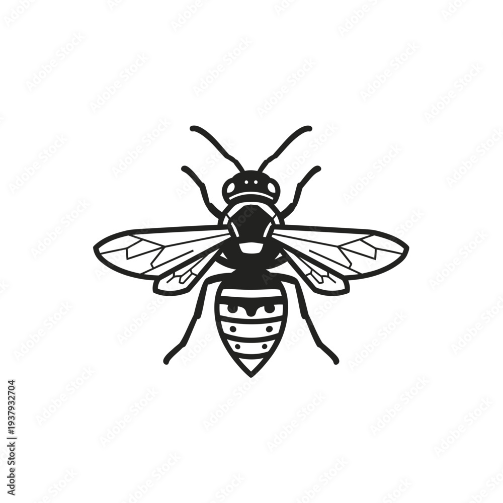 Obraz premium Simple Bee Icon vector illustration