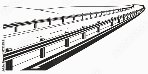 Modern architectural structure with a sleek and elongated design Vector