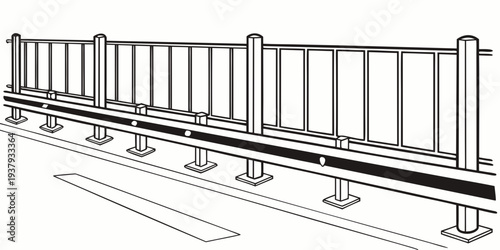 A detailed illustration of a train station platform with a train Vector