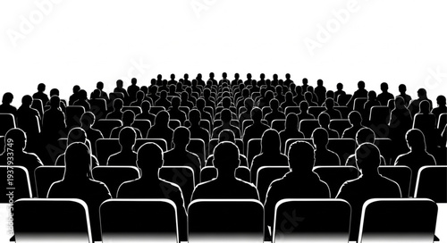 Crowd of People in Cinema.