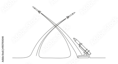 Crossed Swords with Scabbard Illustration.