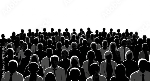 Crowd of Business People Standing Together.