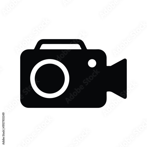 Emergency Video Consultation Button Black Silhouette Icon