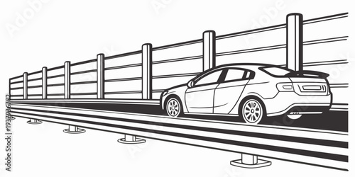 A train traveling through a mountainous landscape with a scenic view Vector