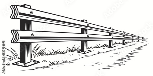 A detailed illustration of a series of old-fashioned buildings with unique architectural designs Vector