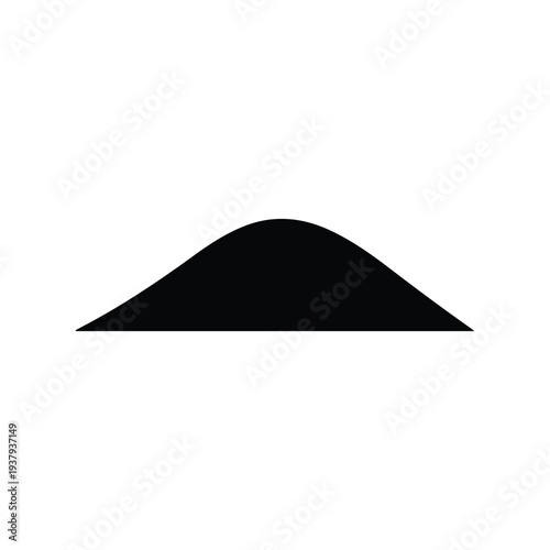 Mount Arafat Islamic Landmark Black Silhouette Icon