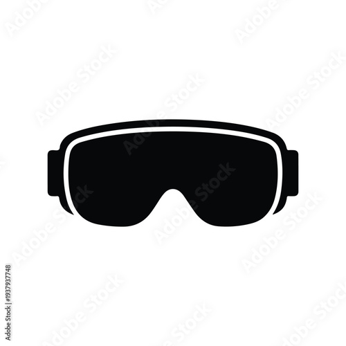 Safety Goggles Protective Glasses Black Silhouette Icon