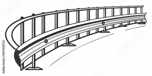 A detailed illustration of a multi-tiered parking structure with ramps and levels Vector