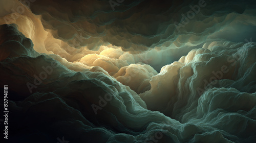 Wallpaper Mural Stormy clouds swirl in deep, moody hues Torontodigital.ca