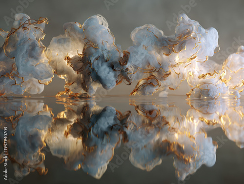 Wallpaper Mural Ethereal clouds drift in soft, glowing light Torontodigital.ca