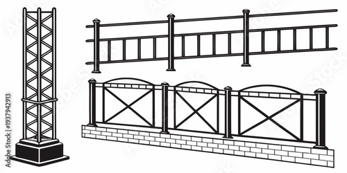A detailed illustration of a complex mechanical structure with multiple gears and components Vector