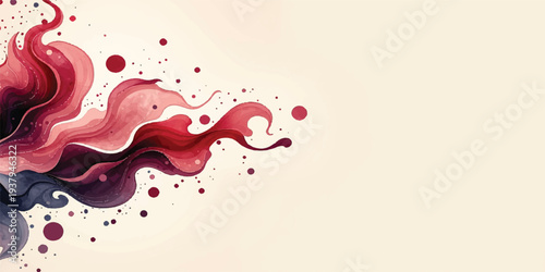 Vibrant red paint splashes form a heart shape with a grunge watercolor texture, creating a decorative ink splatter vector illustration ideal for a romantic art card or wallpaper design