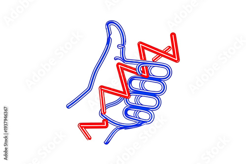 Protein structure diagram with alpha helix and beta sheet