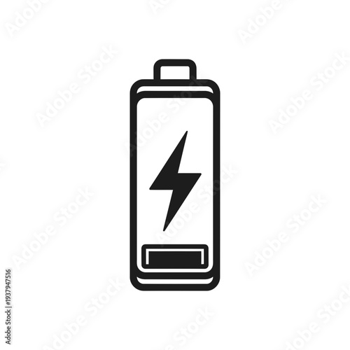 Battery Icon with Lightning Bolt