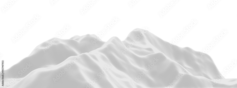 Fototapeta premium Snowy mountain. Panoramic winter landscape