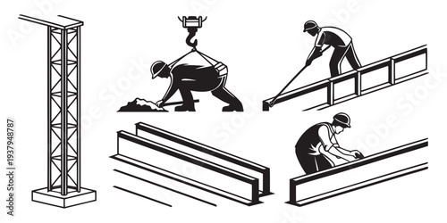 Diverse individuals performing various physical exercises and activities Vector