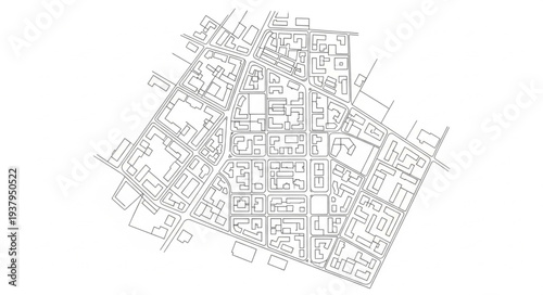 Detailed Architectural Blueprint of Building Design.