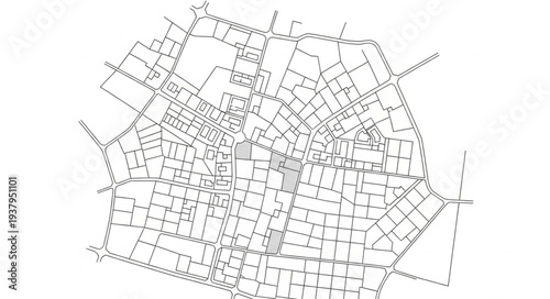 Detailed Architectural Blueprint of Building Layout.