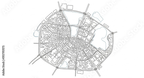 Detailed Architectural Blueprint of Building.