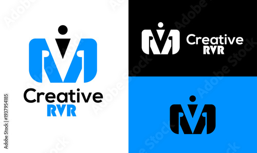 RVR logo, industry logo, Technology company logo, software house, digital agency, construction comapany, real estate logo, automobile logo , automotive brand, gaming logo, security company logo