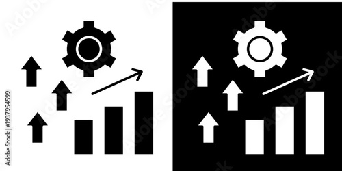 Arrow-Up In Monochrome Glyph