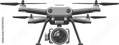 Professional camera drone for aerial photography and video surveillance