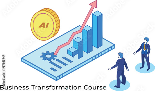 business man and graph