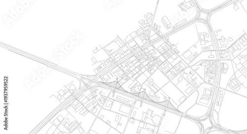 Detailed City Map Illustration.