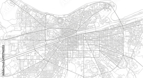 Detailed Architectural Sketch of Buildings.