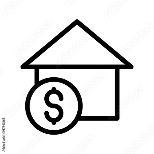 House Loan icon for mortgage, home financing, and property investment