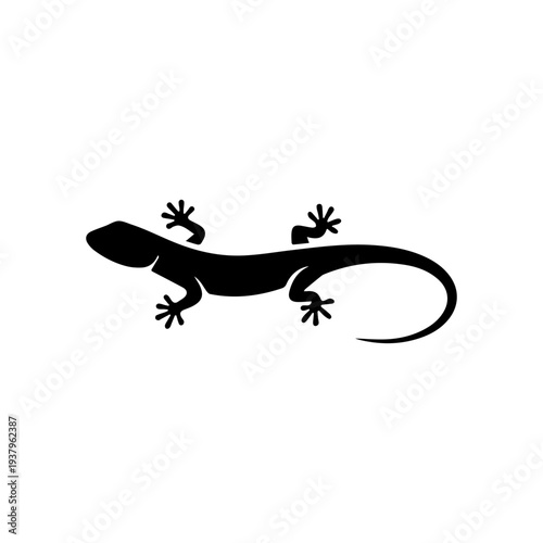 Black Lizard Graphic – Wildlife Illustration.