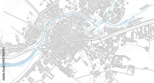 Detailed City Map Illustration.