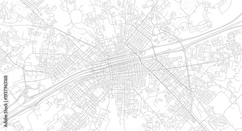 Detailed City Map Illustration Design.