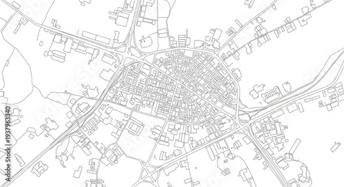 Detailed City Map Illustration Design.