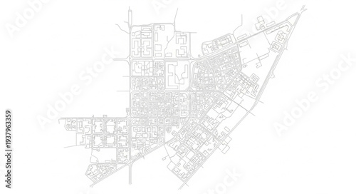 Detailed City Map Illustration Design.